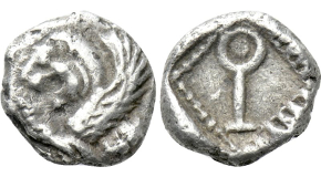 LYDIA. Sardis. Caracalla (198-217). Ae. Annios Roufos, strategos for the third time. Obv: AVT K M AVP CЄ ANTΩNЄINOC.
Laureate head right.
Rev: ЄΠI AN POVΦOV APX A TO Γ / CAPΔIANΩN B / NЄΩKOPΩN .
Mountain god Tmolus reclining left on rocks, holding agonistic wreath and patera; pedum leaning at his side; vines to left and right. Leu 2, lot 176 (which realized a hammer of ChF 1,000); Hauck & Aufhäuser 17, lot 437. Extremely rare Condition: Good very fine. Weight: 14.64 g.
Diameter: 30 mm