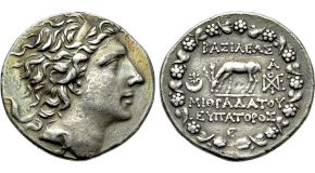 KINGS OF ARMENIA MINOR. Aristobulus with Salome (54-92). Ae. Dated RY 13 (66/7). Obv: BACIΛEΩC APICTOBOYΛOY ET IΓ.
Diademed and draped bust of Aristobulus left.
Rev: BACIΛICCHC CAΛOMHC.
Diademed and draped bust of Salome left. Meshorer 365 var. or corr. (date); Hendin 1257a; RPC I 3840 var. or corr. (same). Extremely rare, with only a small handful known Condition: Good very fine for issue. Weight: 8.35 g.
Diameter: 21 mm.