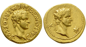 TIBERIUS III (APSIMAR) (698-705). GOLD Solidus. Constantinople. Obv: D TIЬЄRIЧS PЄ AV. Crowned and cuirassed bust facing, holding spear and shield decorated with horseman motif. Rev: VICTORIA AVςЧ A / CONOB. Cross potent set upon three steps. Sear 1360. Condition: Mint State. Weight: 4.44 g. Diameter: 19 mm.