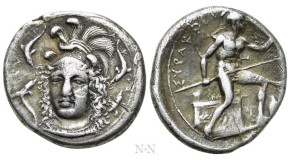 KINGS OF MACEDON. Philip II (359-336 BC). GOLD Stater. Pella. Obv: Laureate head of Apollo right.
Rev: ΦΙΛΙΠΠΟΥ.
Charioteer driving biga right. Controls: Below horses, thunderbolt above Σ. Le Rider 555-8; SNG ANS 185; HGC 3.1, 846. Condition: Very fine, some tooling in the hair, and some polishing in the fields. Weight: 8.52 g.
Diameter: 18 mm.